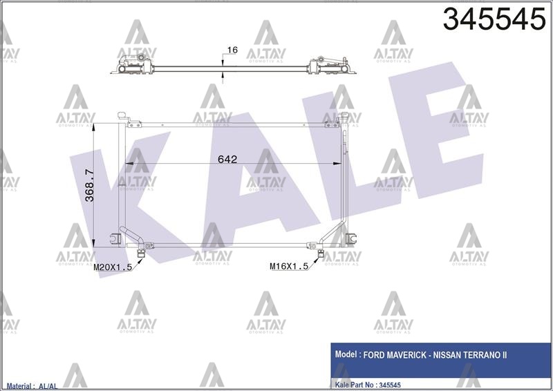 Nissan Terrano Klima Radyatörü 1996- Radyatör . OEM 92110-0F700 Nissan Terrano Klima Radyatörü 1996- Radyatör . OEM 92110-0F700